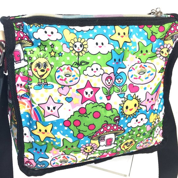 Cartoon  Rainbows Stars Suns Purse Lunch bag EUC - Picture 11 of 11